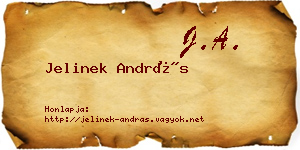 Jelinek András névjegykártya
